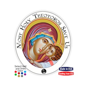 Most Holy Theotokos Save Us Sticker Our Lady Kasperovskaya Mother of God Orthodox Icon Kasperovskaya Virgin Mary Holy Theotokos