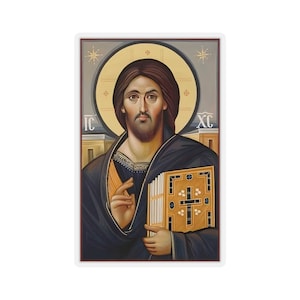 Cristo Pantocratore Adesivo Cristiano Ortodosso Icona Gesù Cristo Sinai Il Cristo Pantocratore del Monastero di Santa Caterina al Sinai
