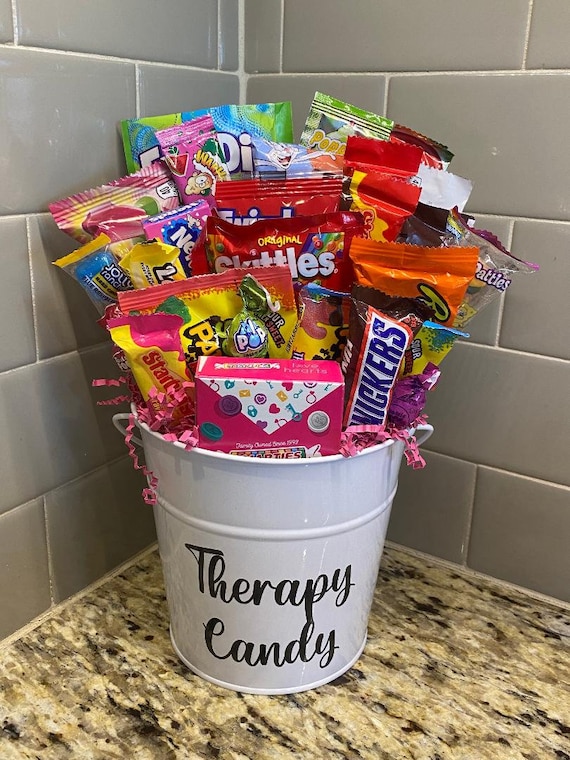 Therapy Pail Bouquet/ Assorted Candy Pail/ Gift for Him/ Gift for Her/ Kids