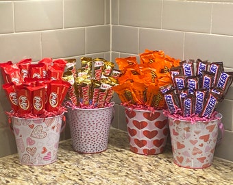 Candy Bouquets, Reese's, Kit Kat, Twix, Snickers, Gifts for Her, Gifts for Him,Chocolate Gift, Kids Valentine Gift, Fun Size