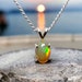 Natural African St Elmo's Fire Opal Pendant With A Stunning Diamond Cut ...