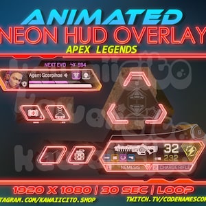 Neon Red | Apex Legends HUD Overlay