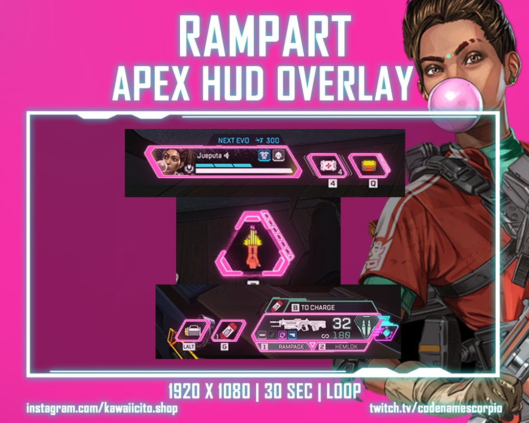 Rampart Apex Legends HUD Overlay Etsy