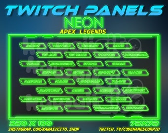 Neon Green Twitch Panels | Apex Legends