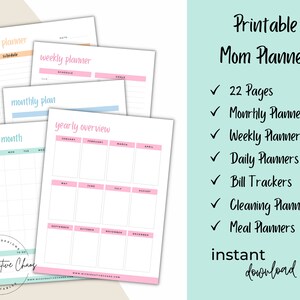 Printable Mom Planner BUNDLE | Daily, Weekly, Monthly &amp; More | DIY ...