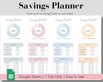 Hoja de cálculo de Google para el seguimiento de ahorros, Planificador de presupuesto, Planificador de presupuesto digital, Hoja de cálculo para el seguimiento de ahorros, Hoja de cálculo de presupuesto, Planificador financiero