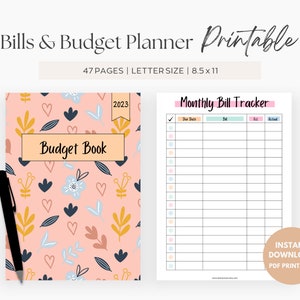 BUNDLE Printable Budget Planner | Bills & Savings Trackers | Monthly ...