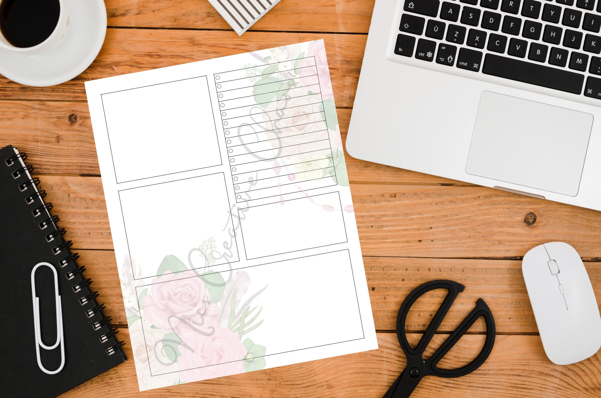 Weekly Dashboard Planner Printable Pages Undated Weekly Planner Inserts