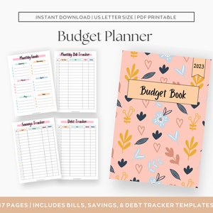 BUNDLE Printable Budget Planner | Bills & Savings Trackers | Monthly ...