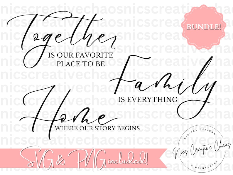 Family Svg BUNDLE, Home Decor SVG Cut File, Farmhouse Wall Sign Svg ...