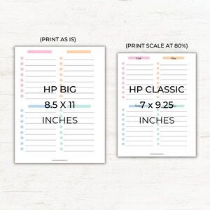 Printable To Do Lists, Brain Dump Printables, Checklists Priority Matrix Printables, Colorful List Templates 10 Pages Total, Planner Bundle
