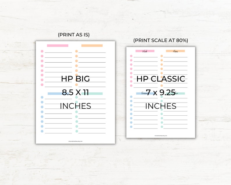Printable To Do Lists, Brain Dump Printables, Checklists Priority Matrix Printables, Colorful List Templates 10 Pages Total, Planner Bundle