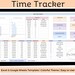 Time Tracker Spreadsheet, Excel & Google Sheets, Time Keeping Tracker ...