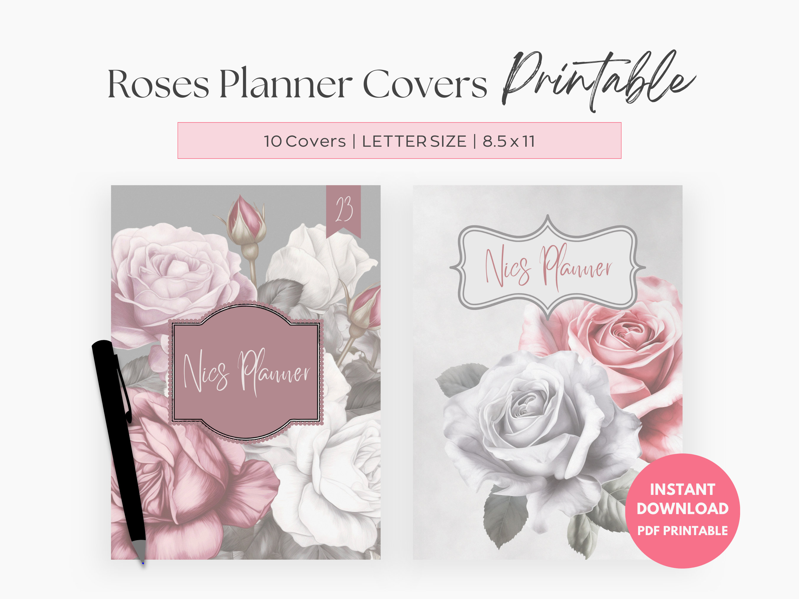 EDITABLE Planner Covers Bundle, Printable Planner Covers, Digital ...