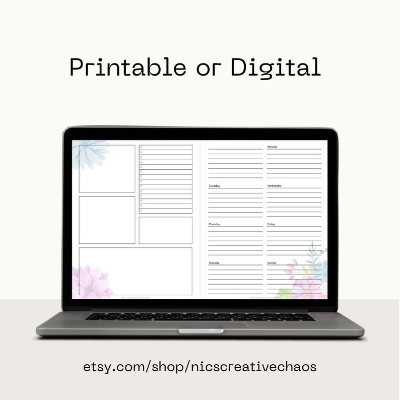 Weekly Dashboard Planner Printable Template Undated Dashboard Planner