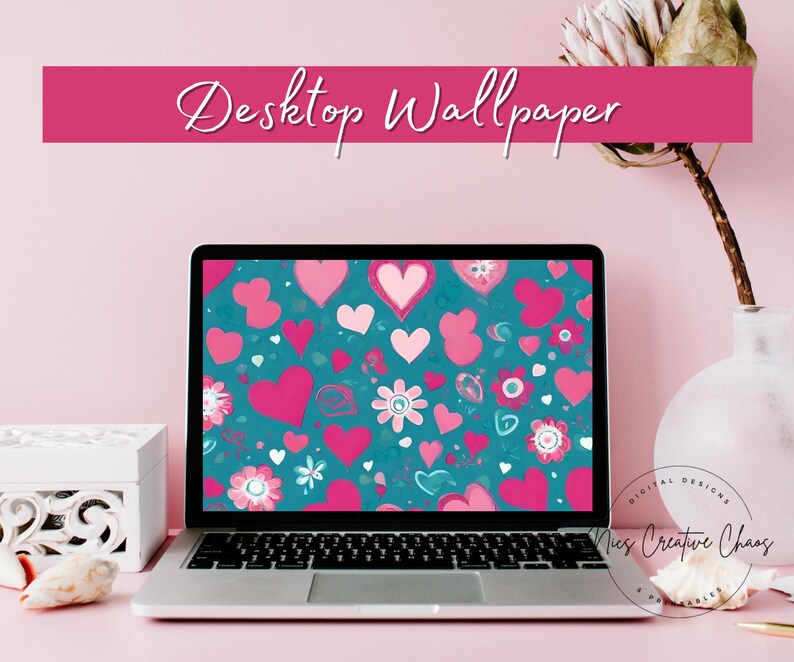 Cute Desktop Wallpaper Bundle, Floral PC Wallpapers, Spring Flowers ...