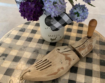 Vintage RedHead Shoe Stretcher Industrial Farmhouse Vanity Wall Decor Rochester O.A Miller Shoe Tree Wooden Cobbler Tool Rustic Primitive