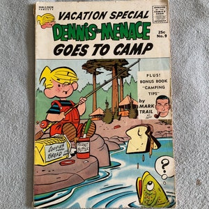 1961 Dennis the Menace Comic Book | Special Edison  | No. 9  Summer | Plus Bonus Book “Camping Tips” by Mark Trail | 9 when I purchased