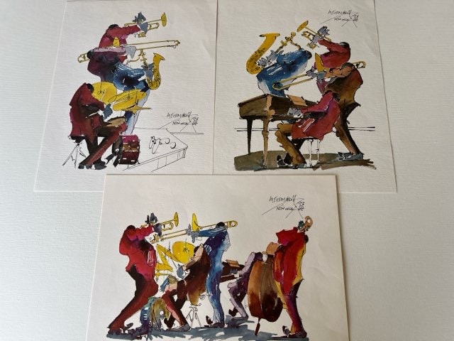 アート・デザイン・音楽 Worldview Leonard Freed 3 of Leo Meiersdorff Jazz Signed Prints | 1976 Vintage
