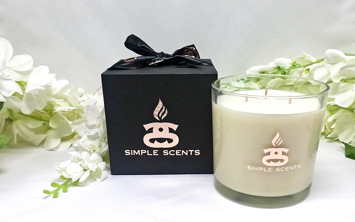 Unscented Extra Large 3 Wick Soy Candle 640g Simple Scents Etsy