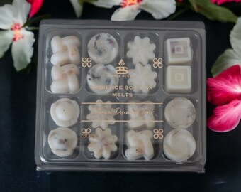 Botanical Soy Wax Melt Sample Pack: Fresh, Citrus, Rich, Floral and Oud Scents
