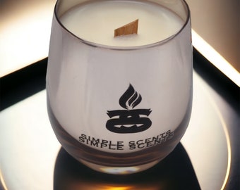 Selene - Simple Scents Luxe Rosé Noir Wooden Wick Soy Candle - 260g