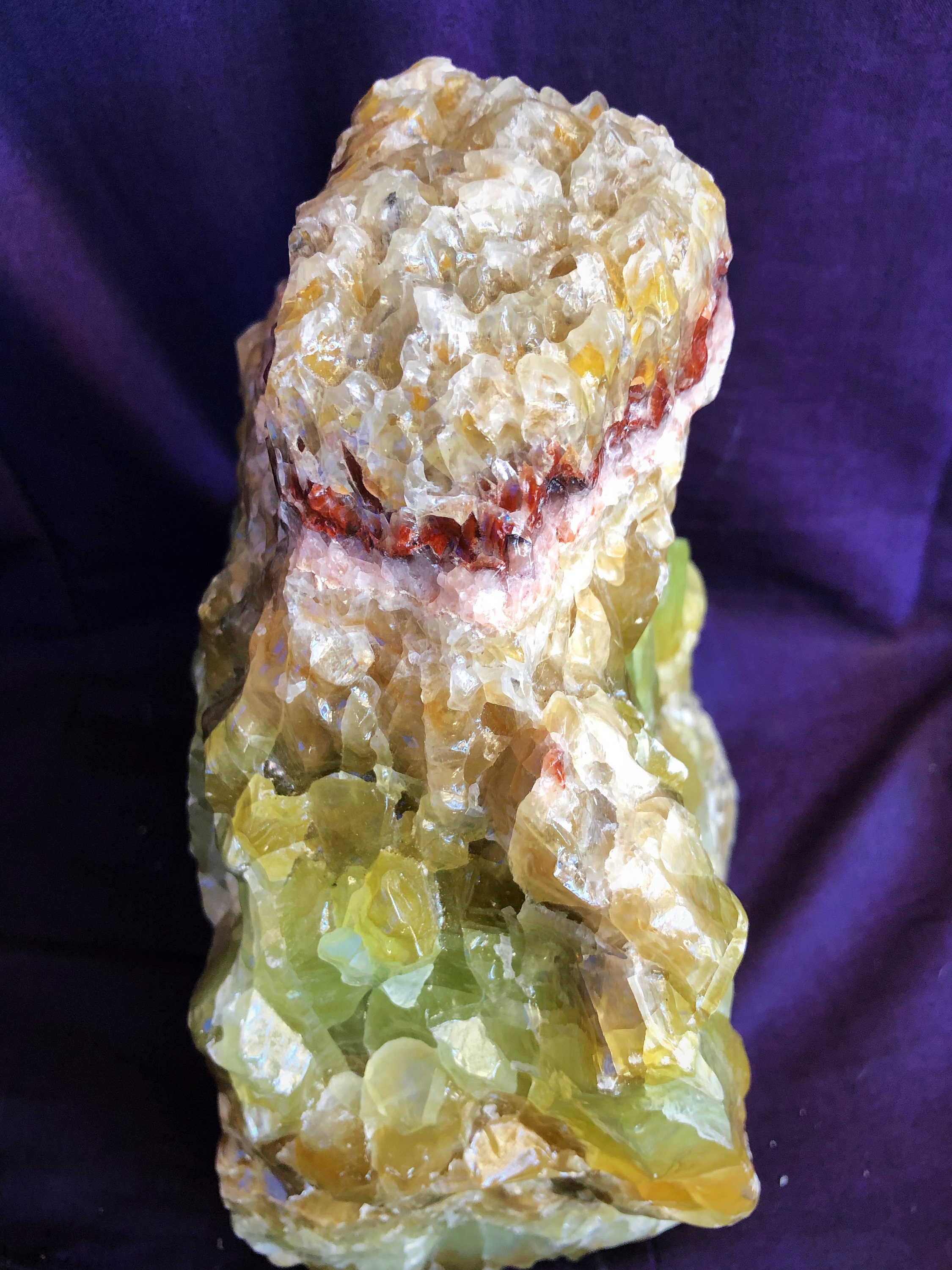 10lb XXL Rainbow Calcite Chunk Green Calcite Natural Crystal Etsy