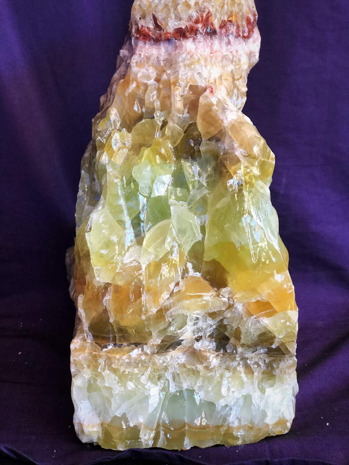 10lb XXL Rainbow Calcite Chunk Green Calcite Natural Crystal Etsy