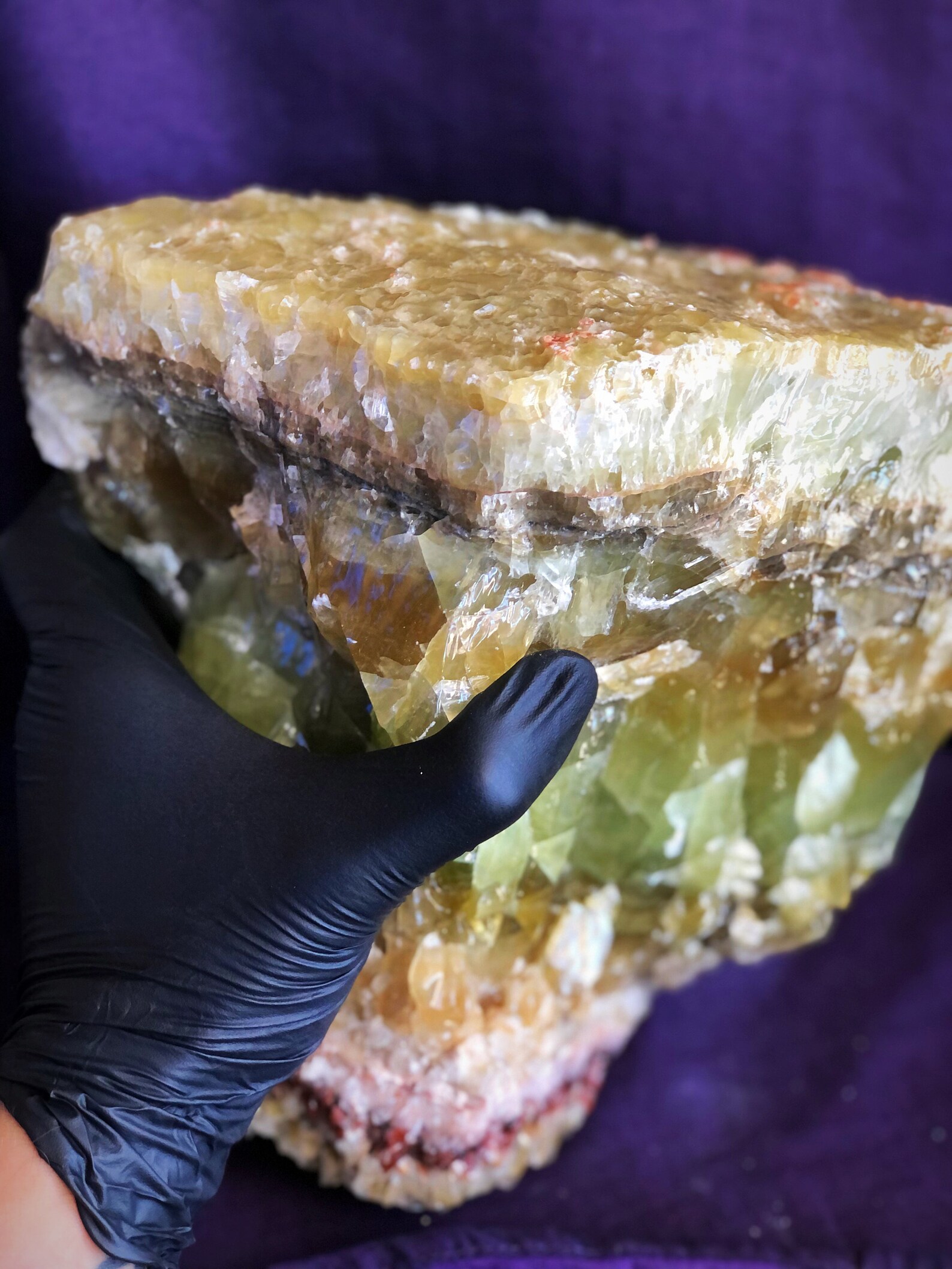 10lb XXL Rainbow Calcite Chunk Green Calcite Natural Crystal Etsy