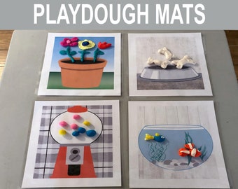 Counting Playdough Mat | Counting Worksheets | Math Worksheets | 8 sheets | Pre-K - Elementary  | 11x8.5 Digital