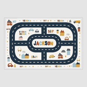 Race Track Placemat Personalized Race Track Mat Laminated Racetrack