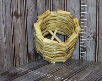 Round Slatted Orchid Planter