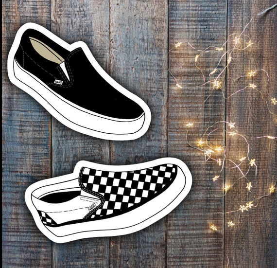 checkered vans sticker