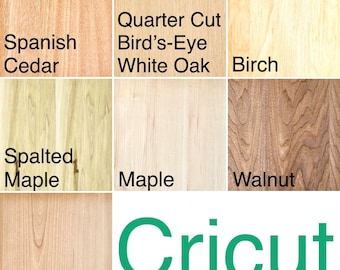 Wood Veneer Sheets 12”x9” *** 5 FREE Samples *** Cricut Maker