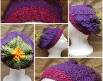 Crochet Boho Style Slouch Beanie