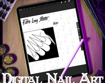 Digital Nail Art | Design Templates [Procreate and PSD Formats]