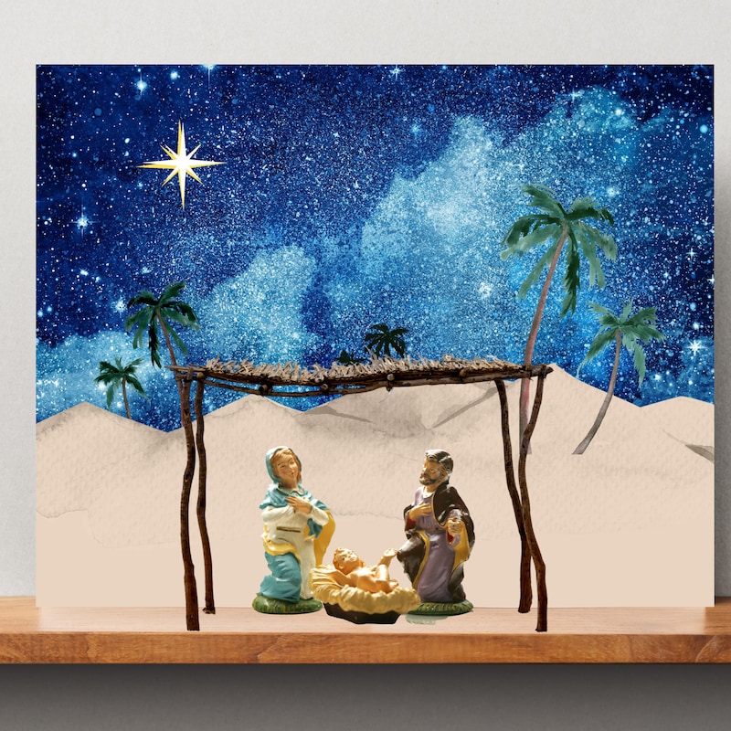 Nativity Scene Printable Etsy