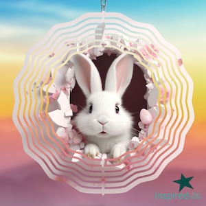 3D Osterhase Wind Spinner PNG, Durchbruch Kaninchen Sublimationsdesign, 8 Zoll, 10 Zoll, sofortiger digitaler Download, kommerzielle Nutzung Clipart