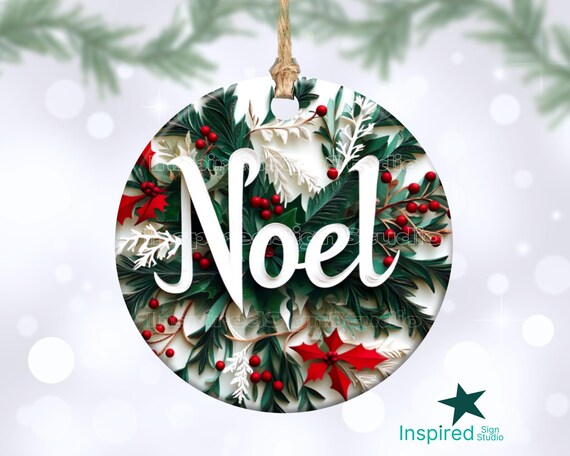 ノエル フローラル クリスマス オーナメント PNG - 3D キリスト教昇華