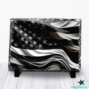 3D dünne weiße Linie Flagge PNG für Schiefer, Sublimationsdesign für EMS EMT, Notfallpersonal, Sanitäter, Krankenwagen, medizinisch, digitaler Download