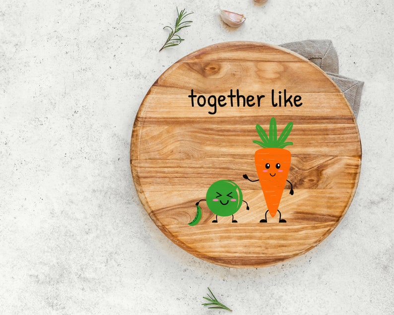 Peas and Carrots SVG File for Cricut Valentines Day Gift Etsy