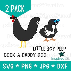 Vater-Sohn-Huhn SVG, Hahn-Küken passende Hemden für den Vatertag, Ostern PNG, Papa-Kind-Sublimationsdesign, lustige coole Sonnenbrillen
