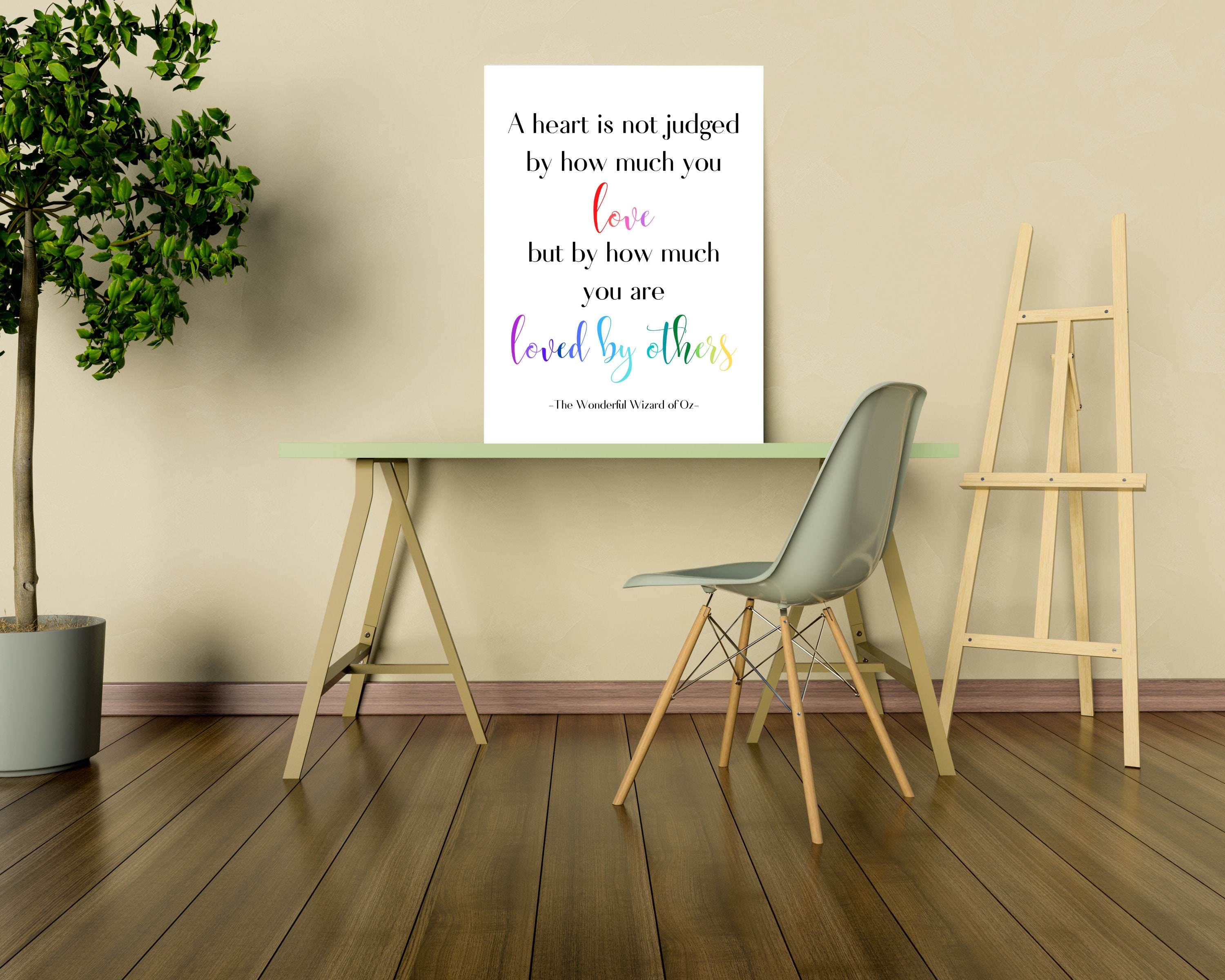 A Heart is Not Judged by How Much You Love Printable Wizard of - Etsy