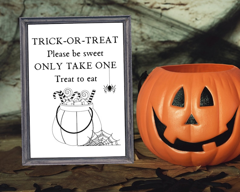 Printable Self Serve Halloween Candy Sign