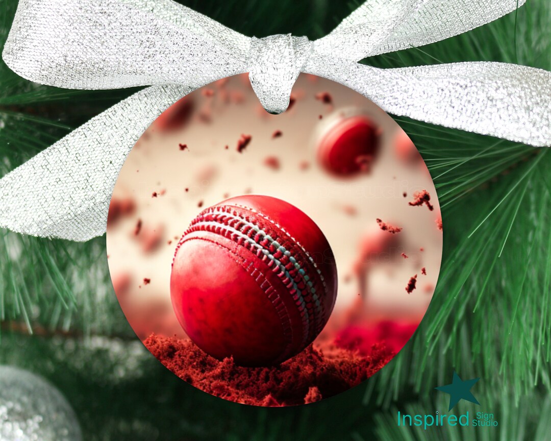 3D Cricket Ball Ornament PNG Digital Christmas Ornament Mens Etsy