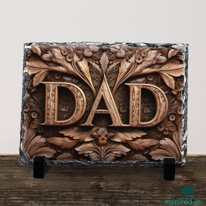 Diseño de pizarra de sublimación 3D, archivo PNG de talla de madera de papá para hombres, regalo de padre esposo, 4x6 5x7 5.5x7.5 6x8 8x12 pulgadas, arte de descarga digital