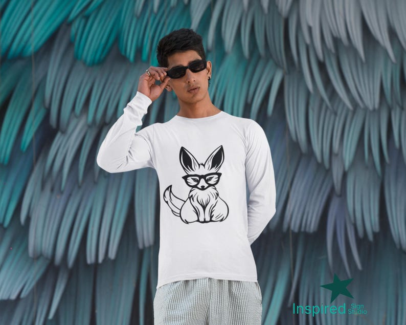 Cute Fennec Fox SVG PNG, Nerdy Fox With Glasses Shirt Design, Back to ...