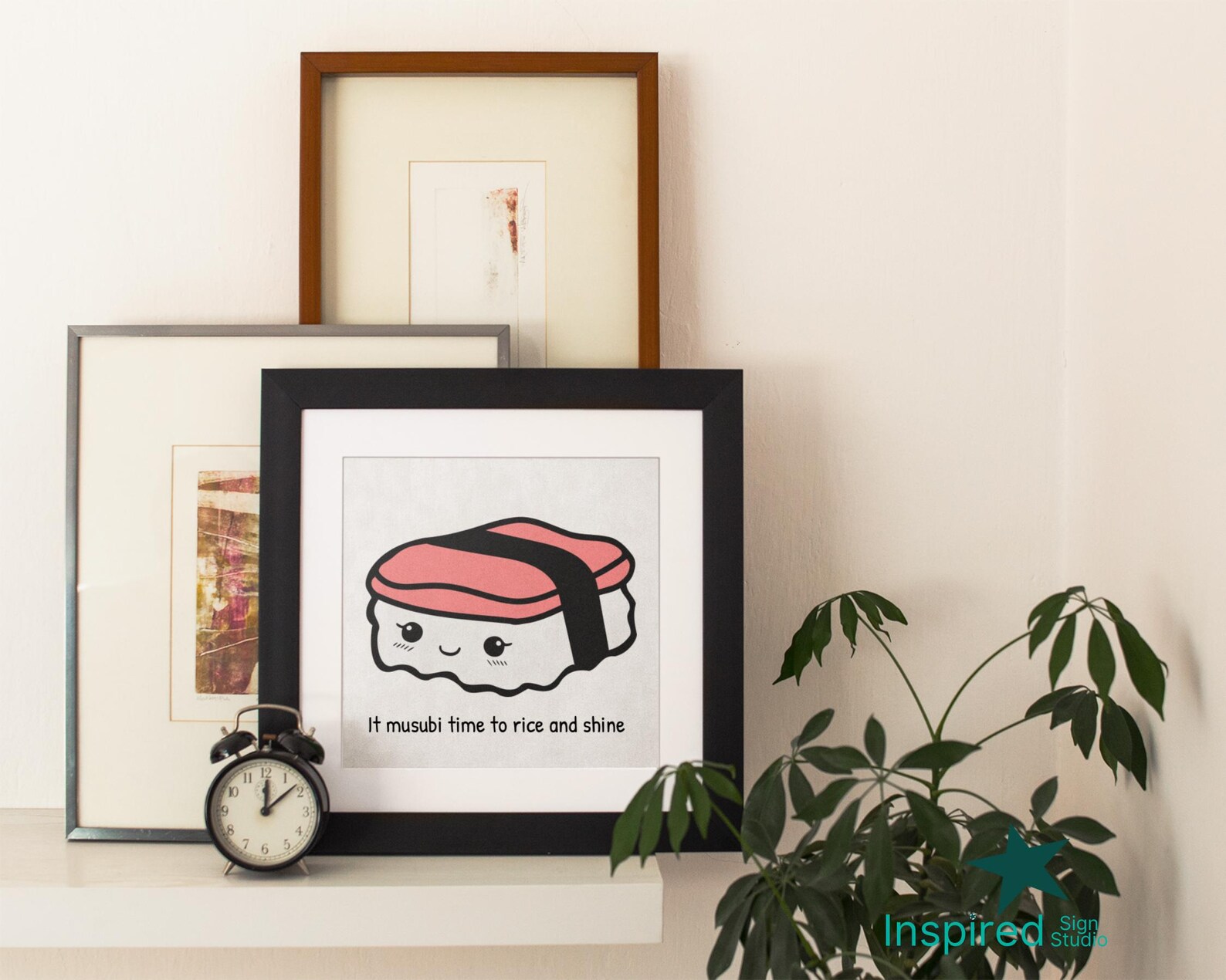 Kawaii Musubi (svg, Png, Jpg, Dxf) Clip Art Kids Coloring Page (digital ...