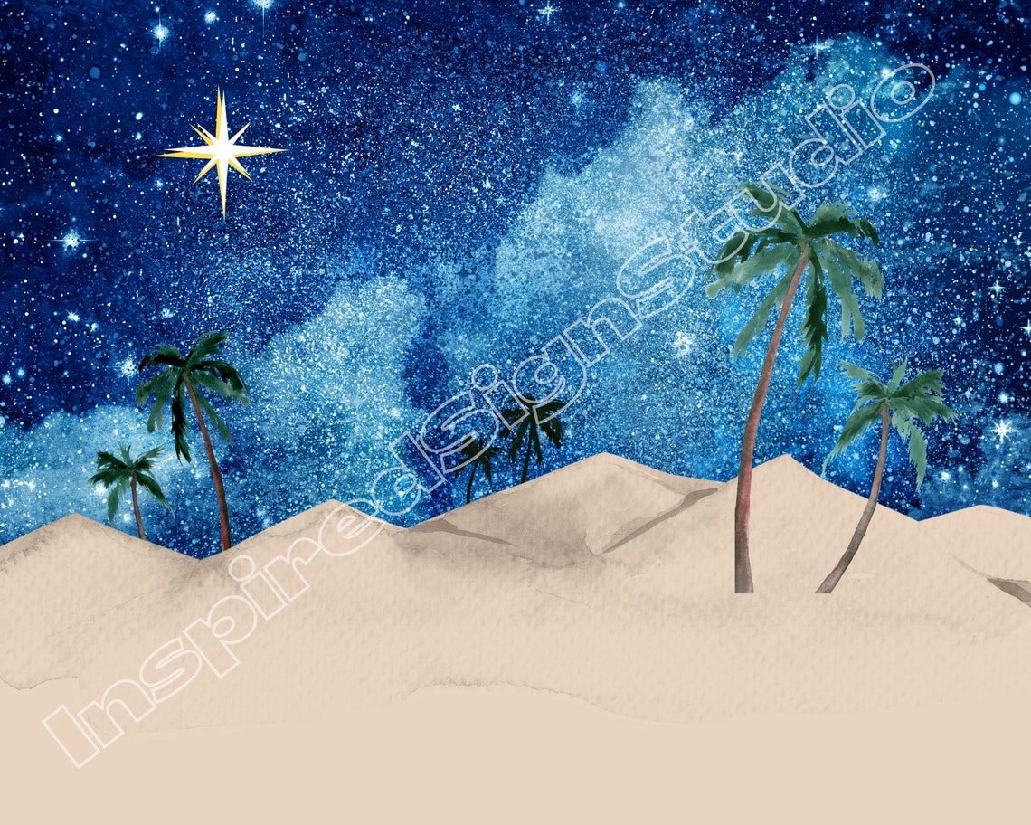 Nativity Backdrop Paper PRINTABLE Nativity Background Scene - Etsy