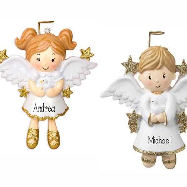 Personalized CHILD ANGEL Ornament~Boy Angel~Girl Angel Ornament~Christmas Ornaments~Memorial Ornament~Hand Personalized Ornament ~Ornament